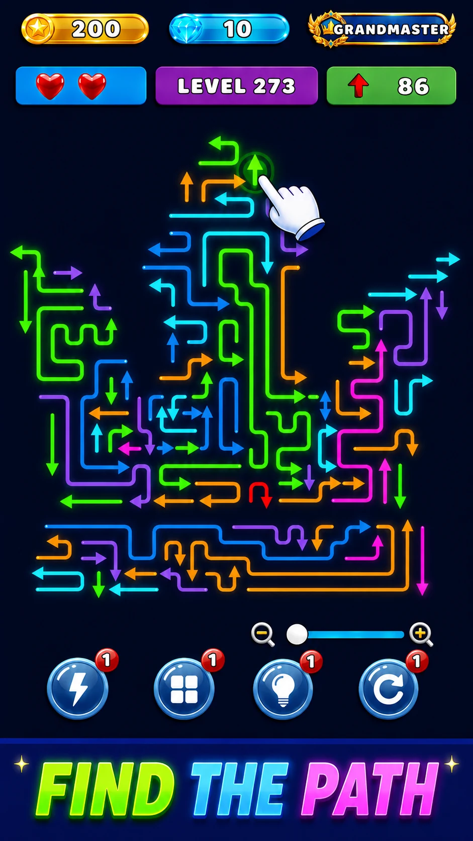 Neon Arrows: Logic Puzzle screenshot