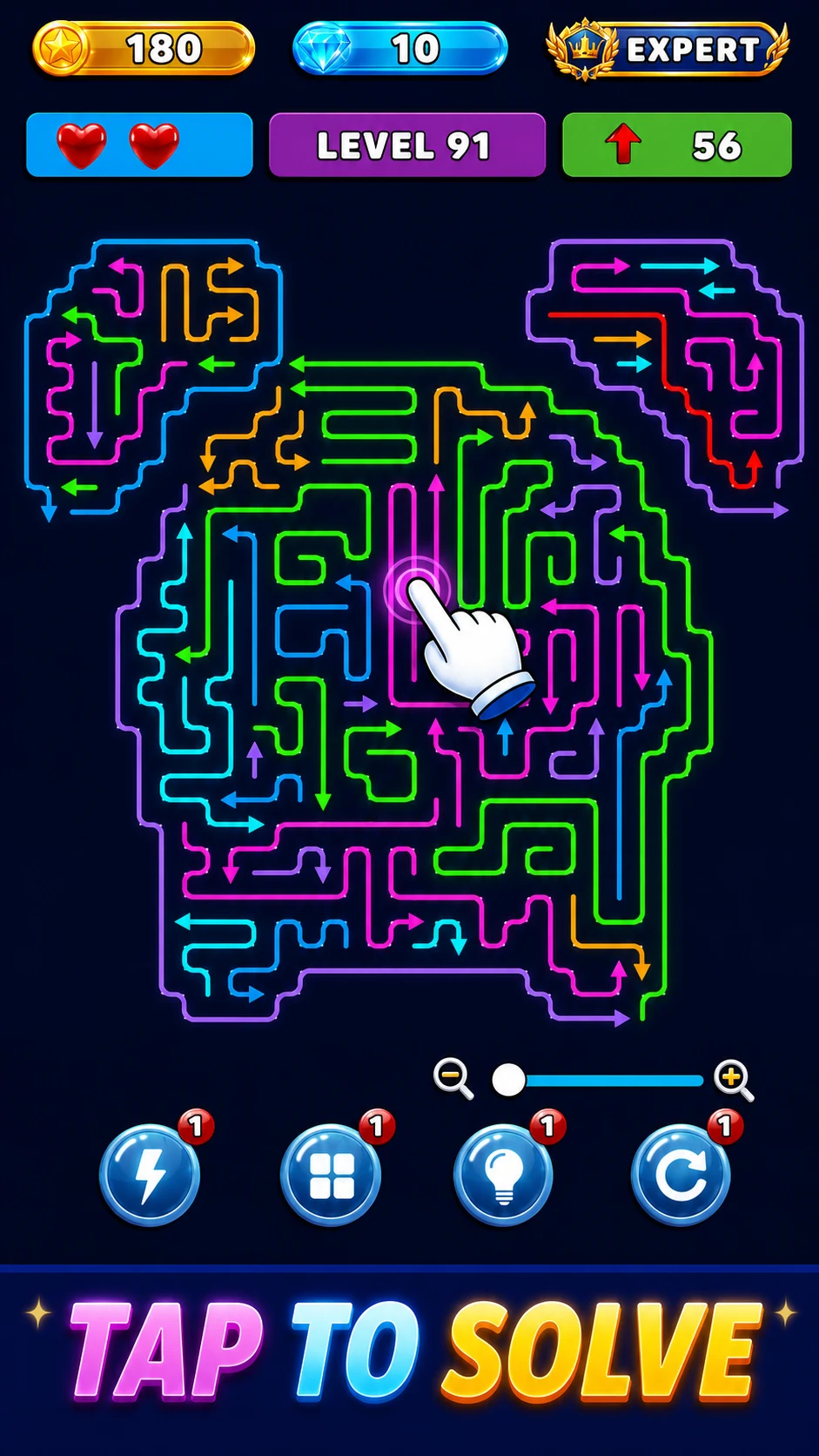 Neon Arrows: Logic Puzzle screenshot