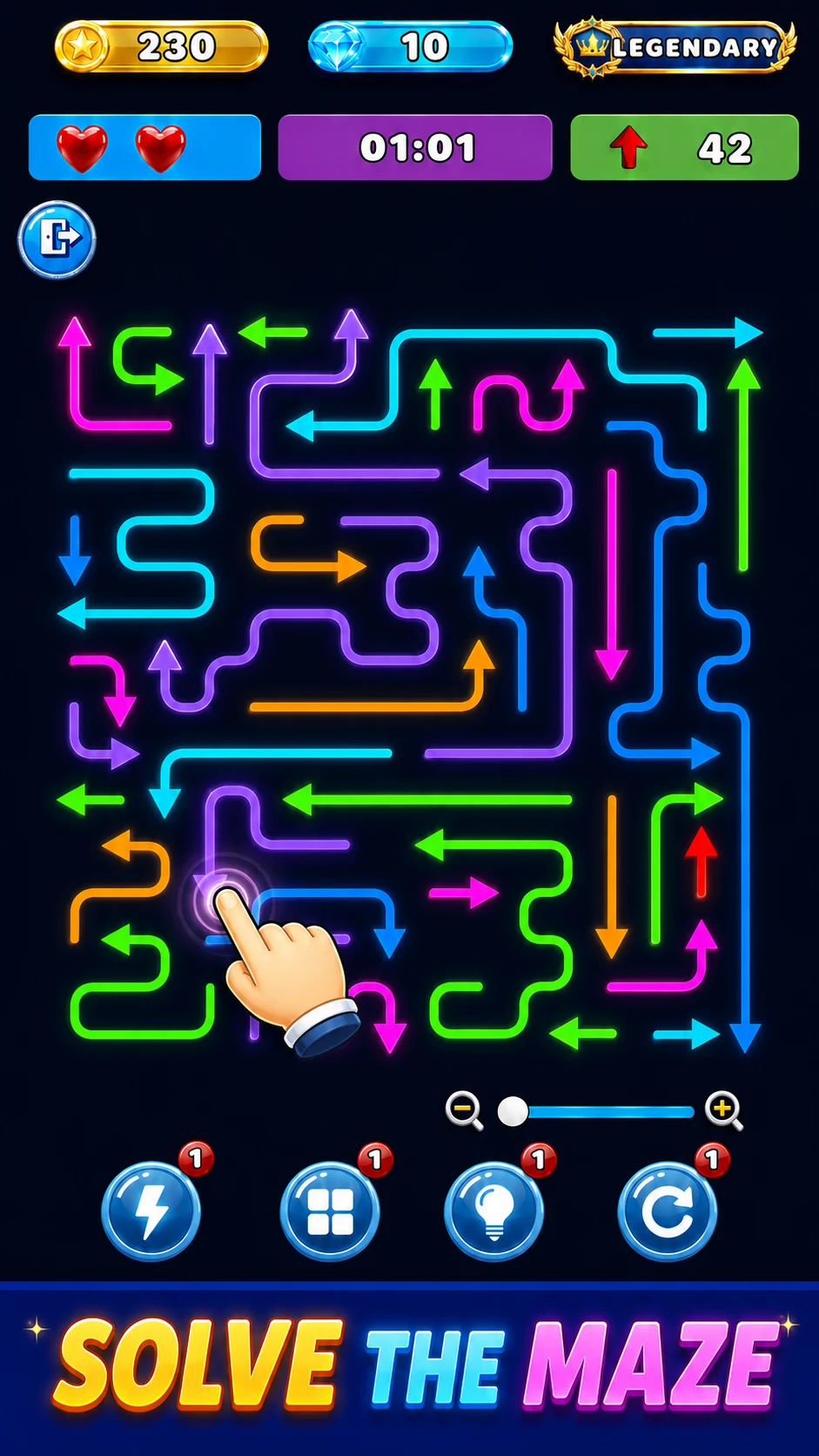 Neon Arrows: Logic Puzzle screenshot