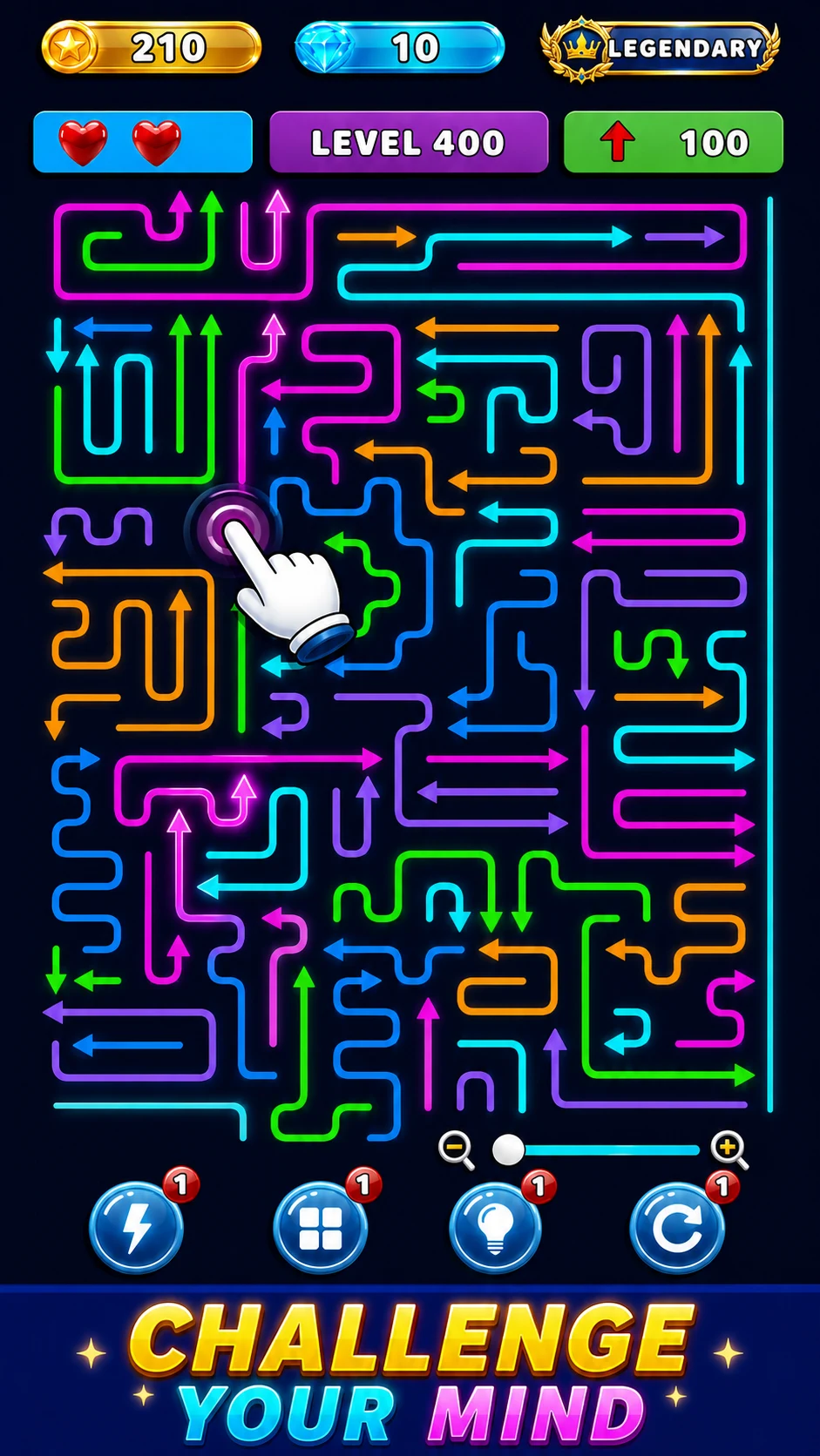 Neon Arrows: Logic Puzzle screenshot