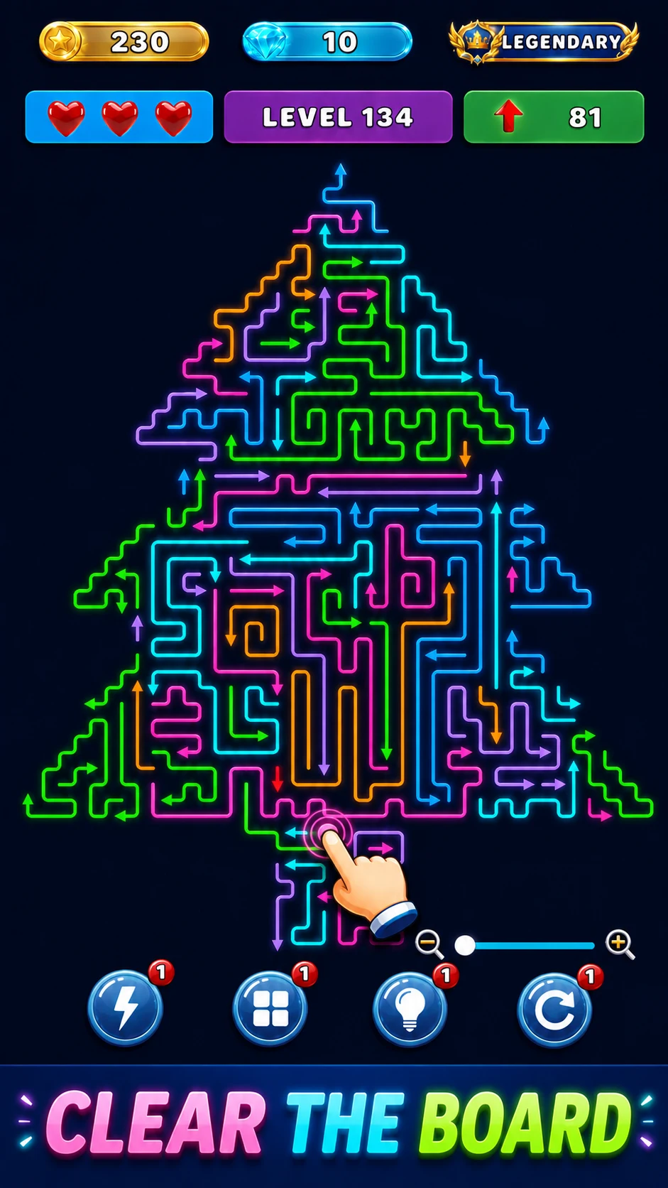 Neon Arrows: Logic Puzzle screenshot